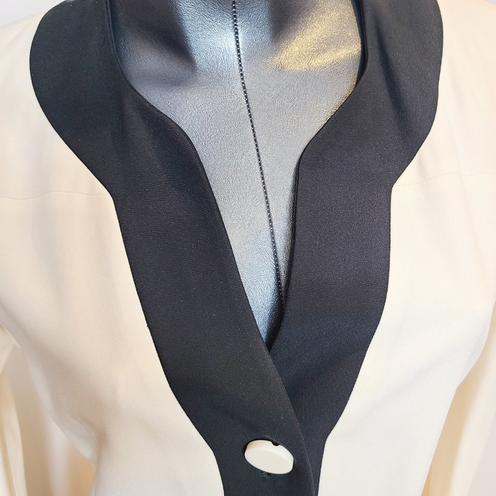 BEAUTIFUL GIORGIO ARMANI CONTRASTING BORDERS BLAZER / JACKET -SIZE: 8 - Picture 11 of 16